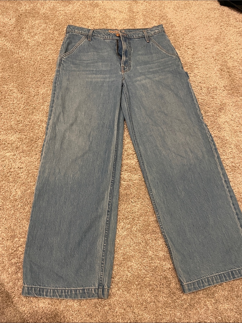 MOTHER Wide-Leg Jeans in Light Blue Denim